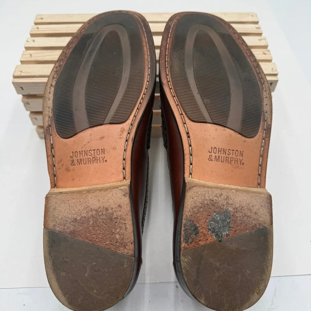 Johnston & Murphy Tassel Loafers Brown Mens 11.5M